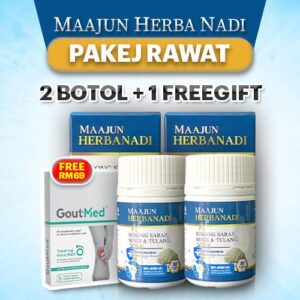 HERBANADI PAKEJ RAWAT (2 BOTOL FREE 1 KOTAK GOUTMED)