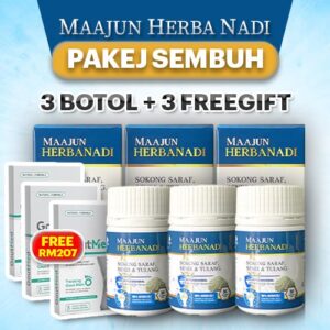 HERBANADI PAKEJ SEMBUH (3 BOTOL FREE 3 KOTAK GOUTMED)